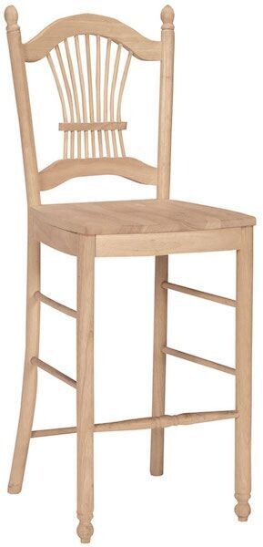 Parawood 30 Inch Tall Sheaf Back Stool