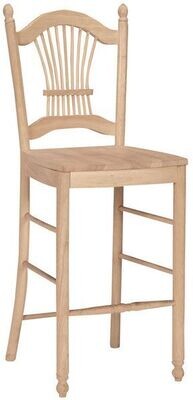 Parawood 30 Inch Tall Sheaf Back Stool