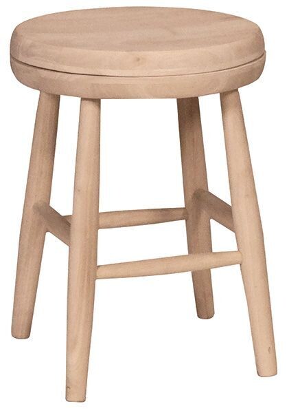 Parawood Scoop Seat Swivel Stool