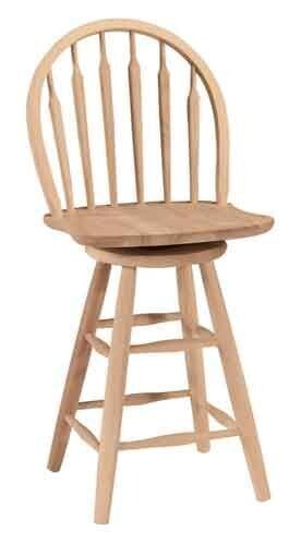 Parawood Arrowback Windsor Swivel Stool