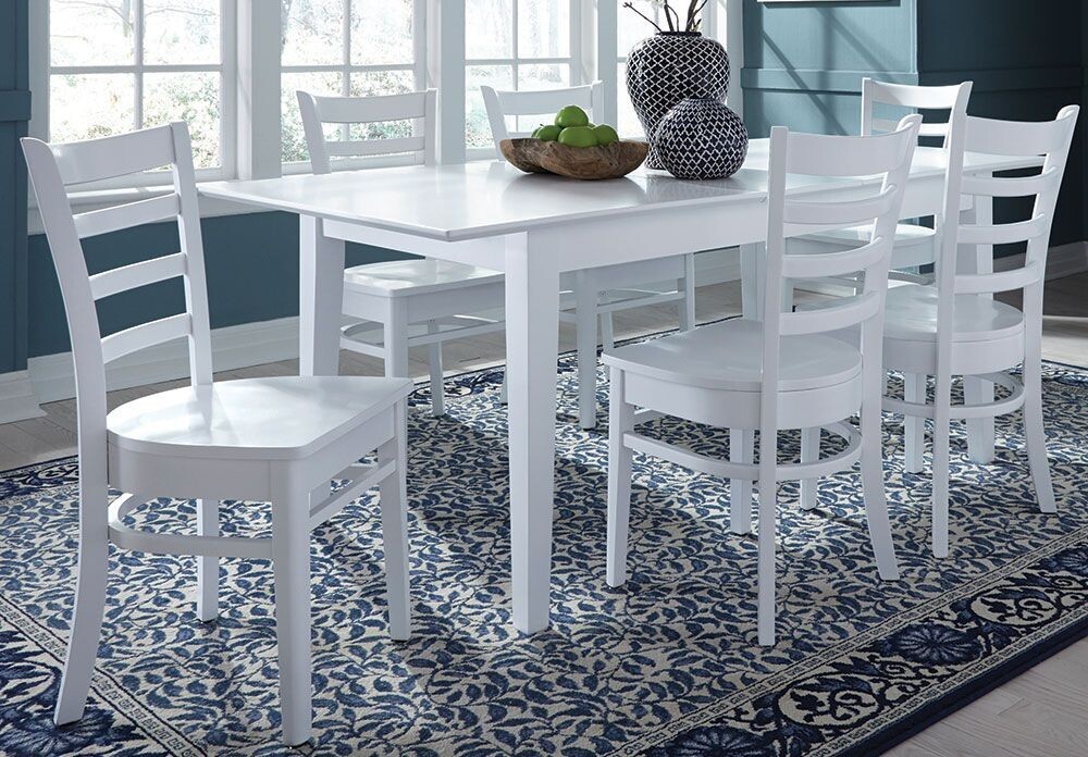 Parawood Butterfly Leaf Extension Table with Shaker Legs, White