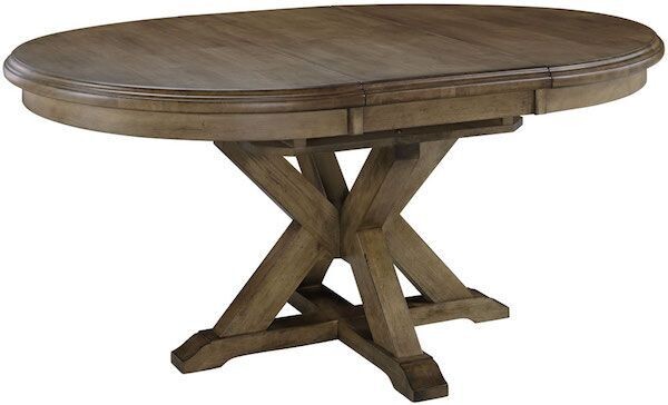 Parawood Canyon Extension Pedestal Table, Graphite