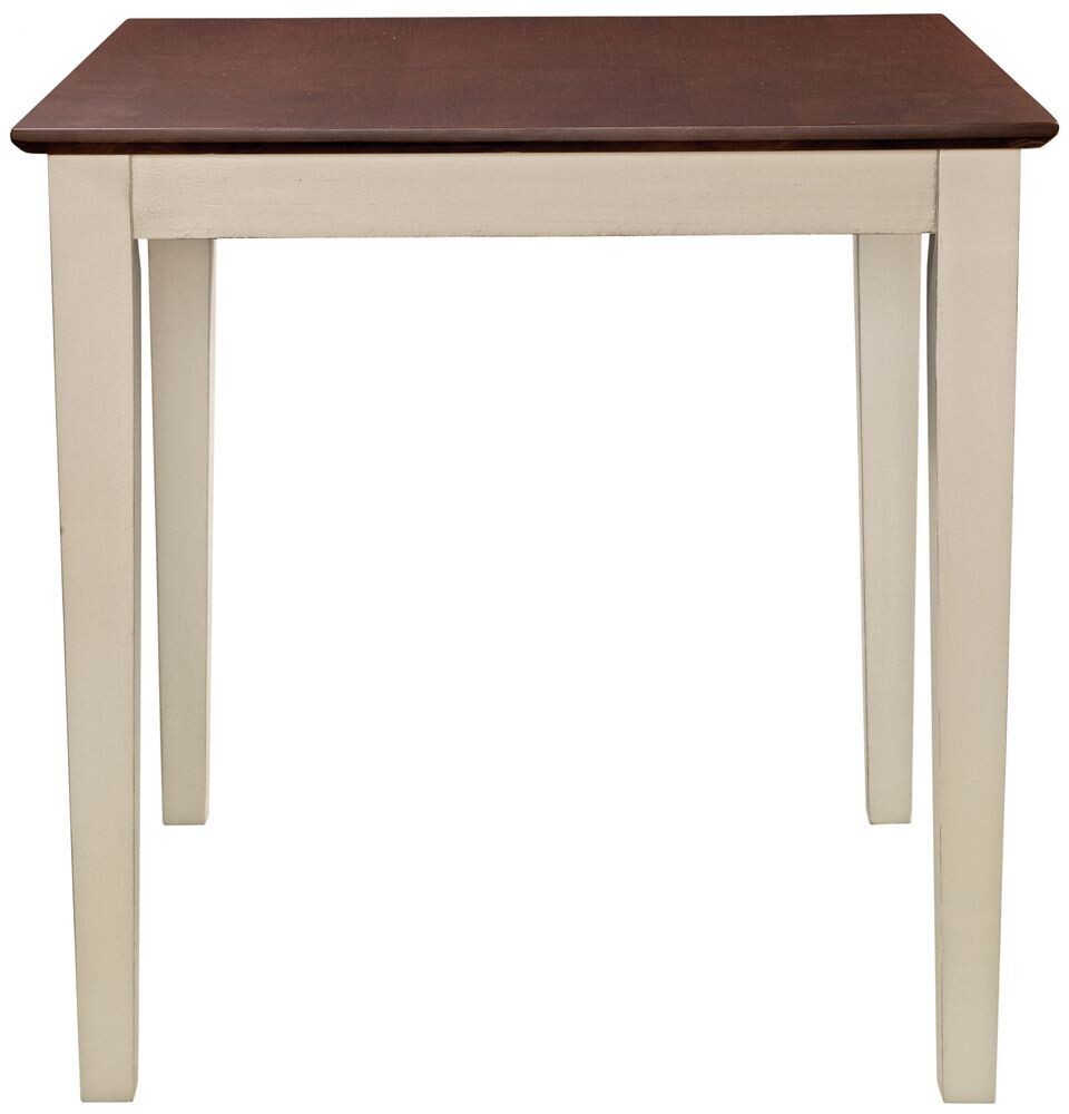 Parawood 30 Inch Square Table Top & Legs, Almond & Espresso
