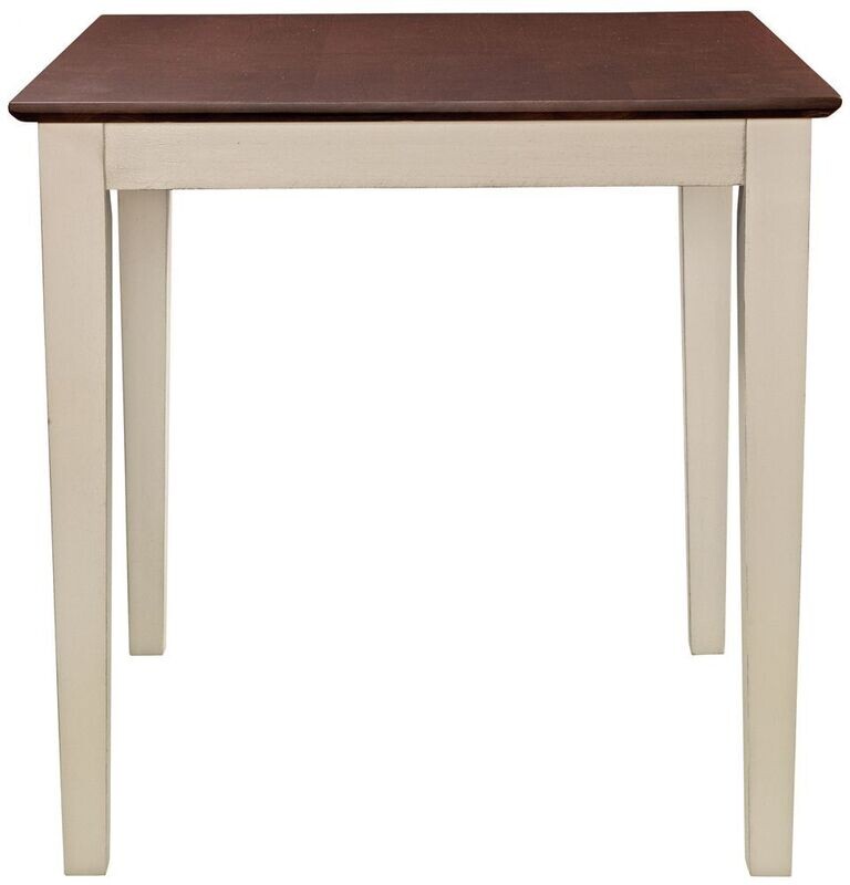 Parawood 30 Inch Square Table Top & Legs, Almond & Espresso
