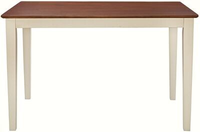 Parawood 30x48 Inch Table Top & Legs, Almond & Espresso