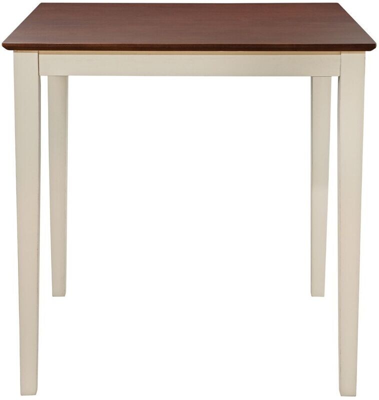 Parawood 36 Inch Square Table Top & Legs, Almond & Espresso