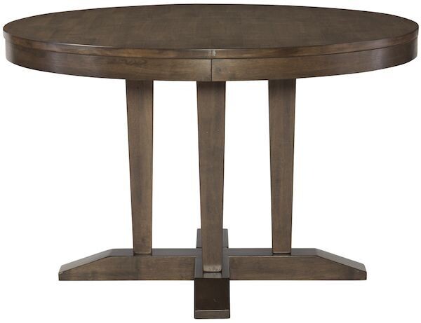Parawood Luxe Round Pedestal Table, Pewter