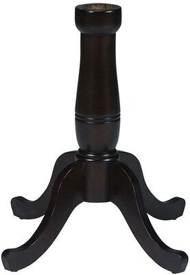 Parawood 30 Inch Pedestal Base, Rich Mocha