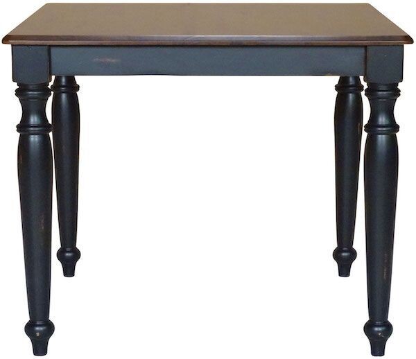 Parawood Solid Top Table, Aged Ebony & Espresso