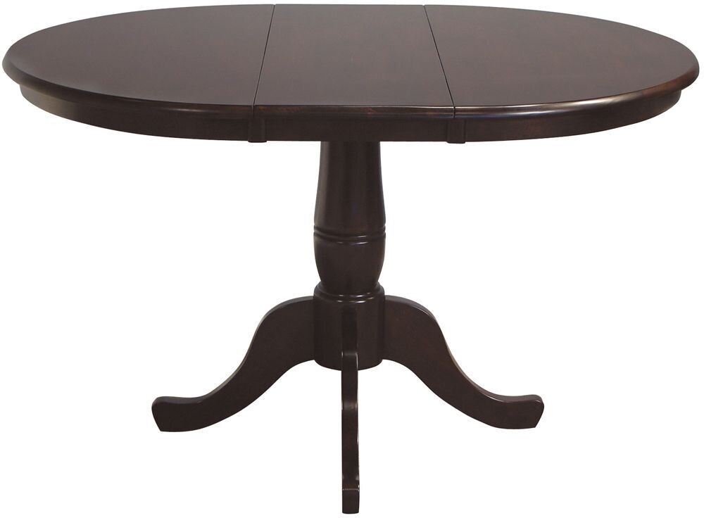 Parawood Round Table Top & Pedestal, Rich Mocha