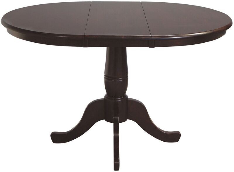Parawood Round Table Top & Pedestal, Rich Mocha
