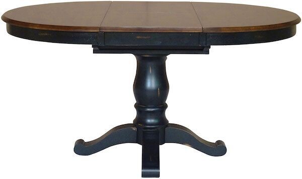 Parawood Table Top & Base, Aged Ebony & Espresso