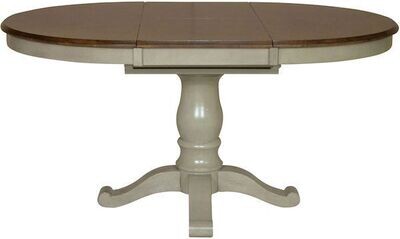 Parawood Table Top & Base, Willow & Espresso