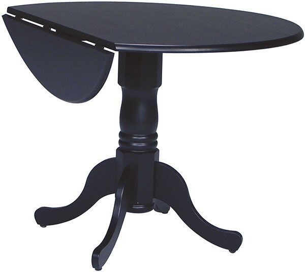Parawood 42 Inch Dropleaf Table, Black