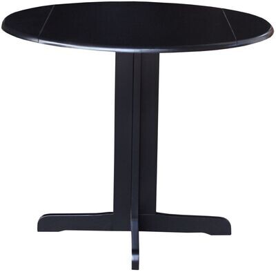 Parawood 36 Inch Dropleaf Table, Black