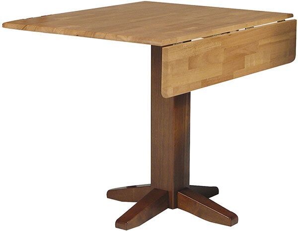 Parawood 36 Inch Dropleaf Table, Cinnamon/Espresso