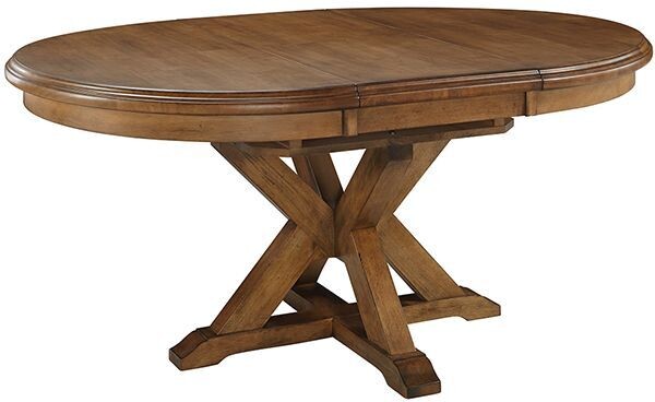 Parawood Canyon Extension Pedestal Table, Pecan