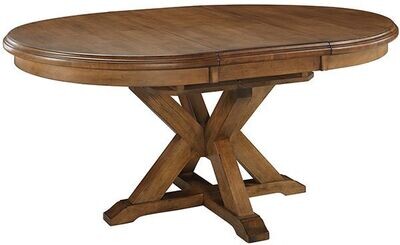 Parawood Canyon Extension Pedestal Table, Pecan