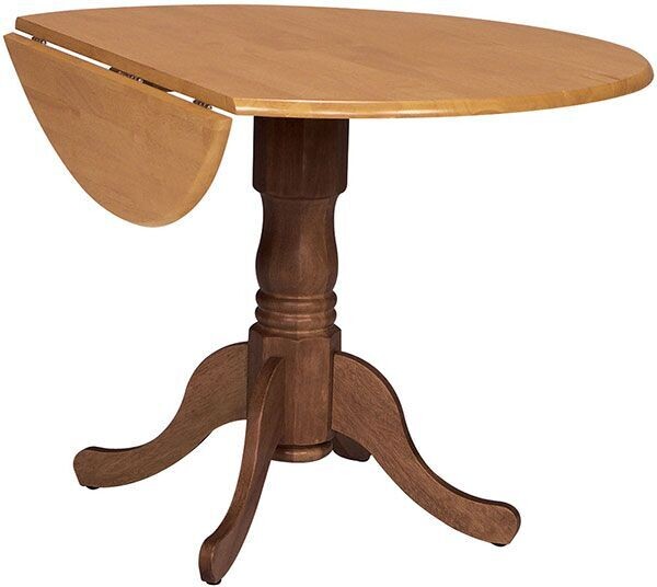 Parawood 42 Inch Dropleaf Table, Cinnamon/Espresso