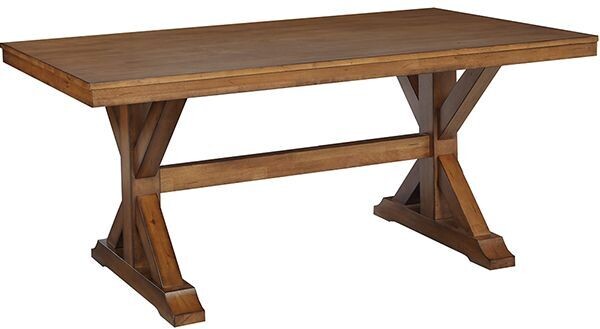 Parawood Canyon Solid-Top Table, Pecan