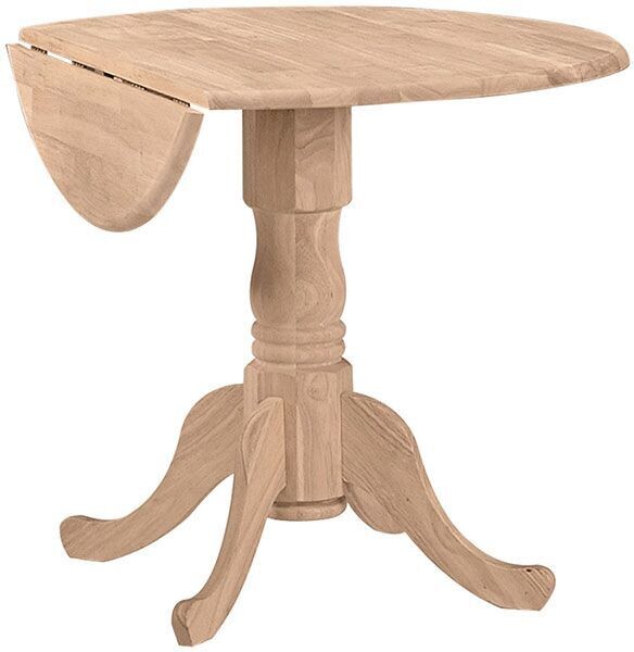 Parawood Round Dropleaf Pedestal Table
