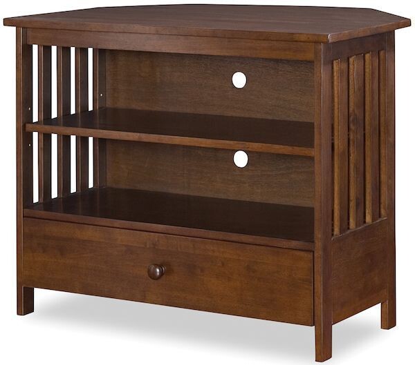 Parawood Mission Corner TV Stand, Espresso