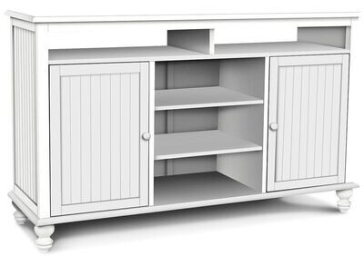 60-Inch Parawood Cottage TV Stand, Beach White