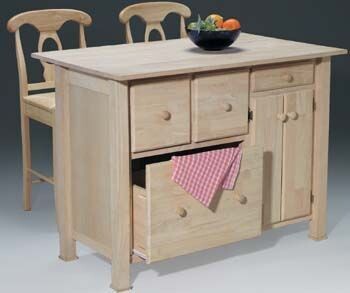Parawood Kitchen Center with Breakfast Bar