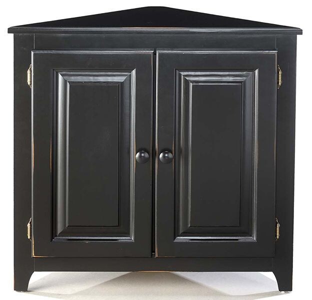 Pine Corner Cabinet With Doors