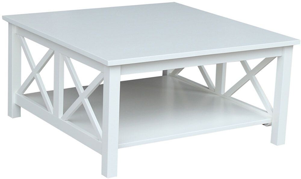 Parawood Hampton Square Coffee Table, White