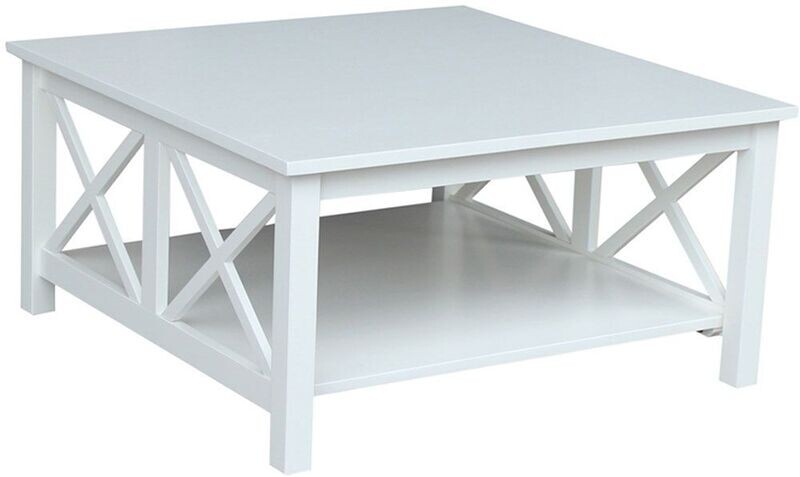 Parawood Hampton Square Coffee Table, White