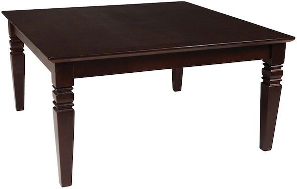 Parawood Java Square Coffee Table, Rich Mocha