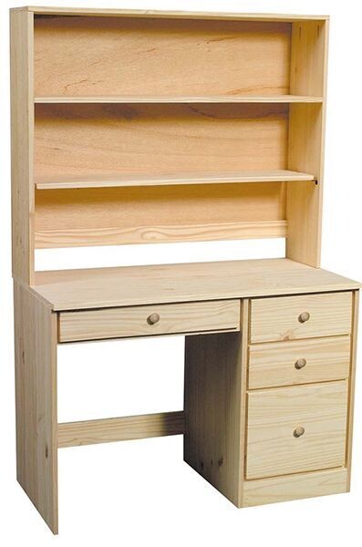 Pine Single Pedestal Desk