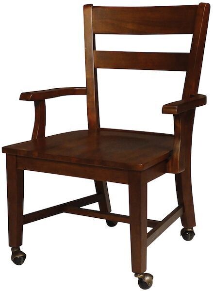 Parawood Castored Office Chair, Espresso