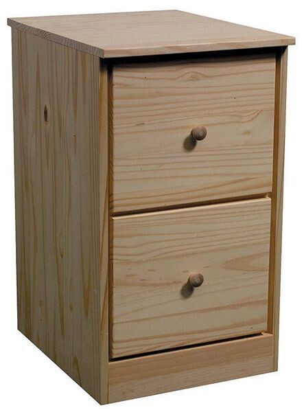 Pine File Drawer Pedestal