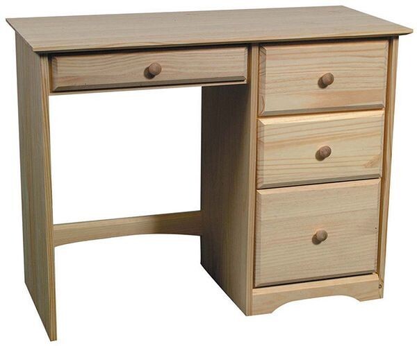 Pine 4 Drawer Desk