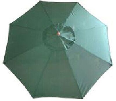 Hunter Green 9 Foot Diameter Umbrella with Solid Wood Pole
