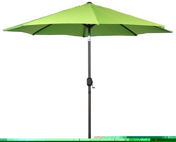 Lime Green 9 Foot Diameter Umbrella with Tilt