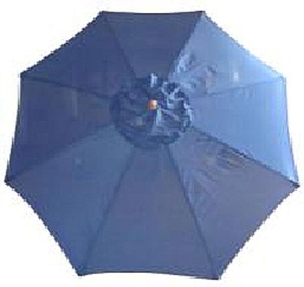 Navy 9 Foot Diameter Umbrella with Solid Wood Pole