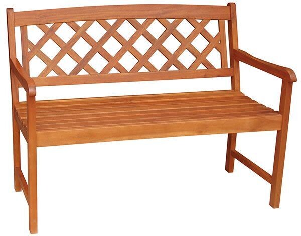 Acacia Oiled 2 Seater X-Back Bench
