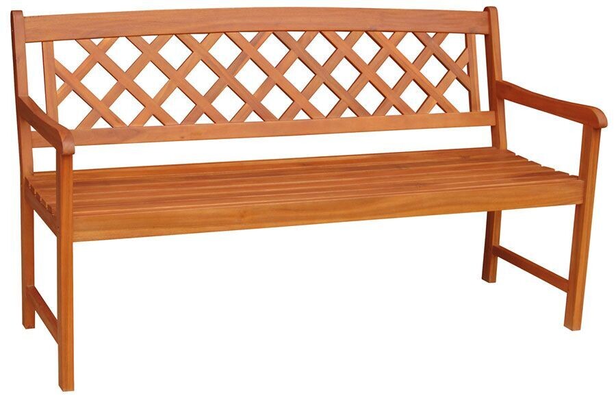 Acacia Oiled 3 Seater X-Back Bench