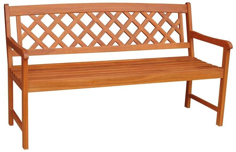 Acacia Oiled 3 Seater X-Back Bench