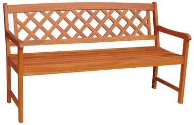 Acacia Oiled 3 Seater X-Back Bench