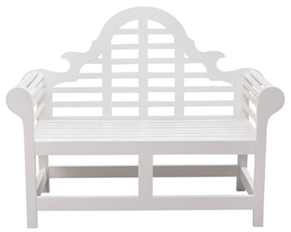 Acacia White 2-Seater Marlborough Bench