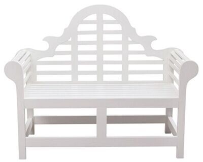 Acacia White 2-Seater Marlborough Bench