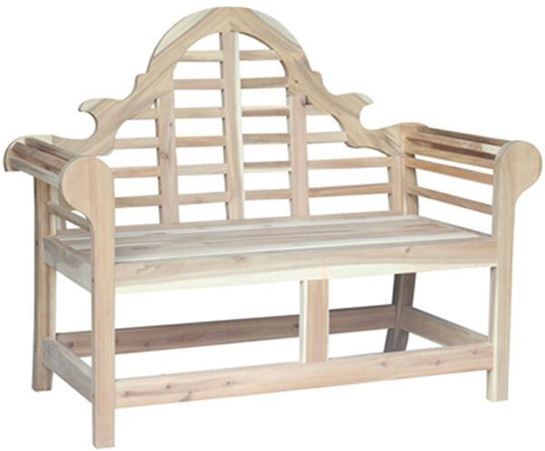 Acacia Unfinished 2-Seater Marlborough Bench