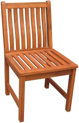Acacia Oiled Curved Side Chair