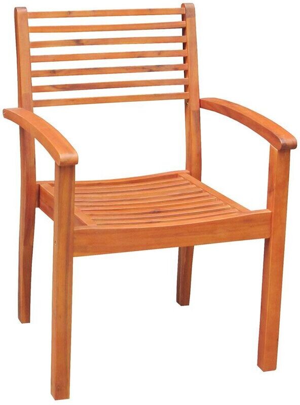 Acacia Oiled Stacking Arm Chair