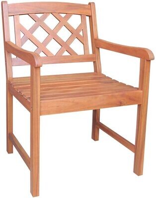 Acacia Oiled Latticeback Arm Chair
