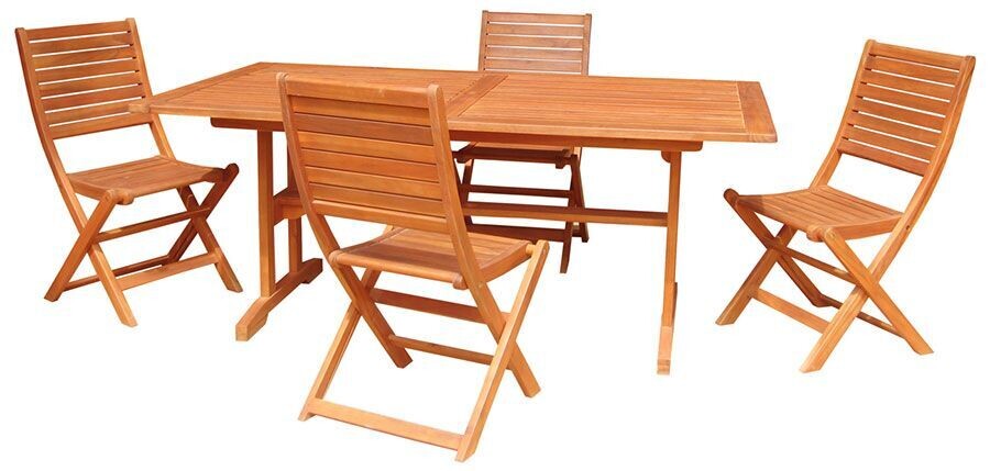 Acacia Oiled Folding Side Chair